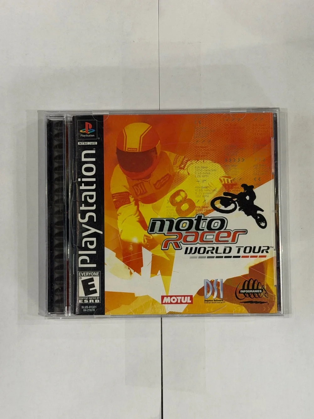 Moto Racer World Tour PS1 Sony PlayStation Black Label Tested Working
